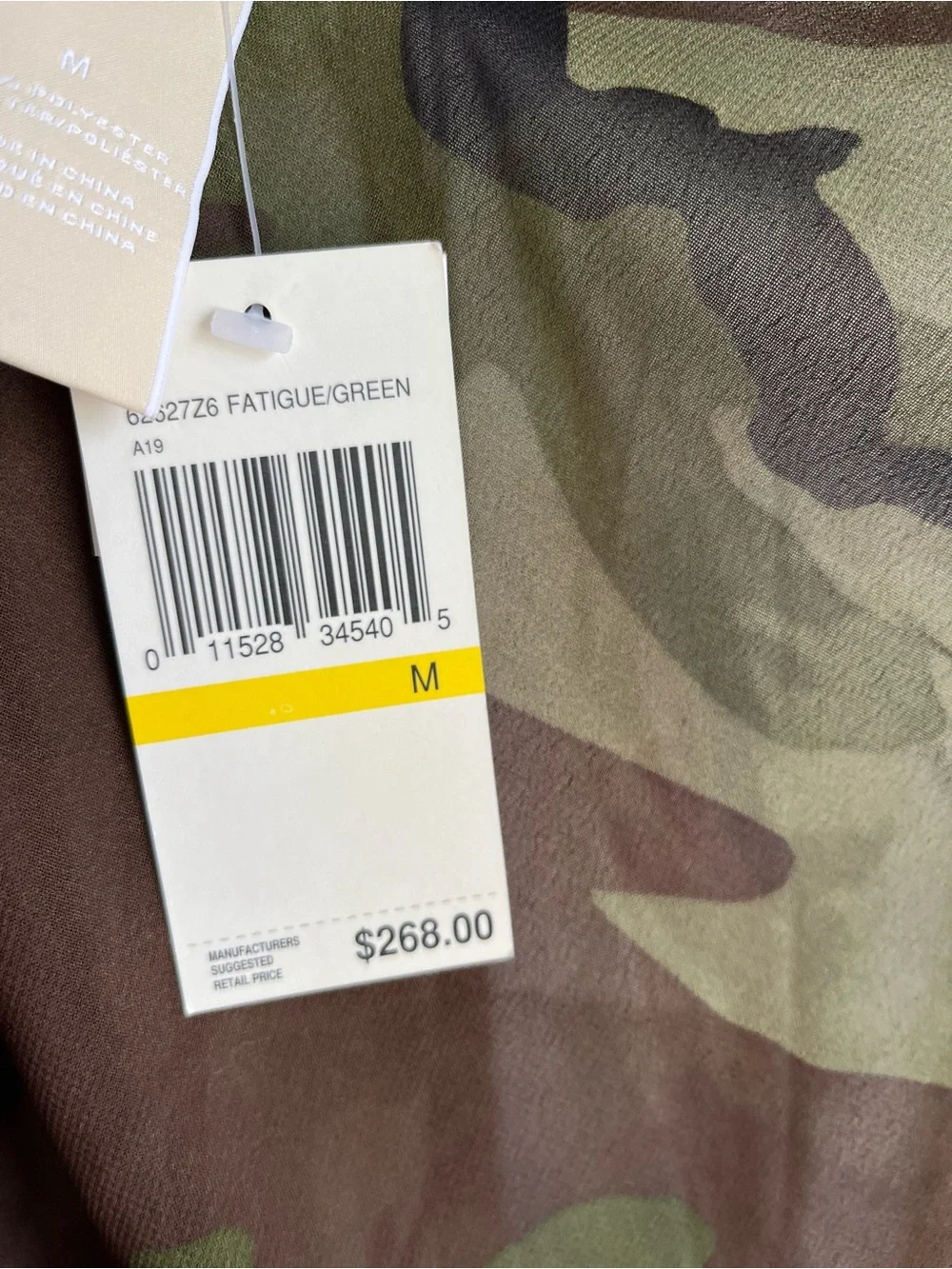 Michael Kors Army Fatigue Green Swimsuit Wrap Sz Med Women’s New NWT